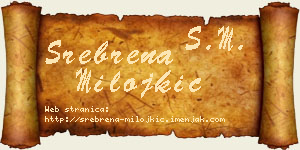 Srebrena Milojkić vizit kartica